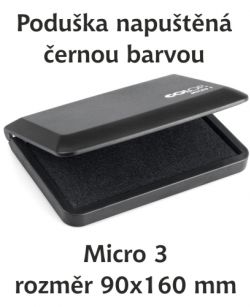 Černá razítkovací poduška M 3